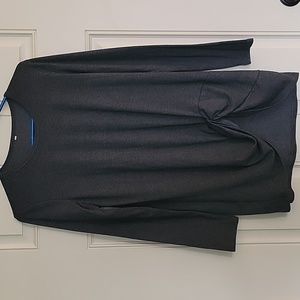 Gray Long Sleeve Knot Shirt